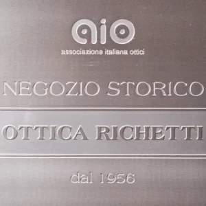 Targa di negozio storico Ottica Richetti